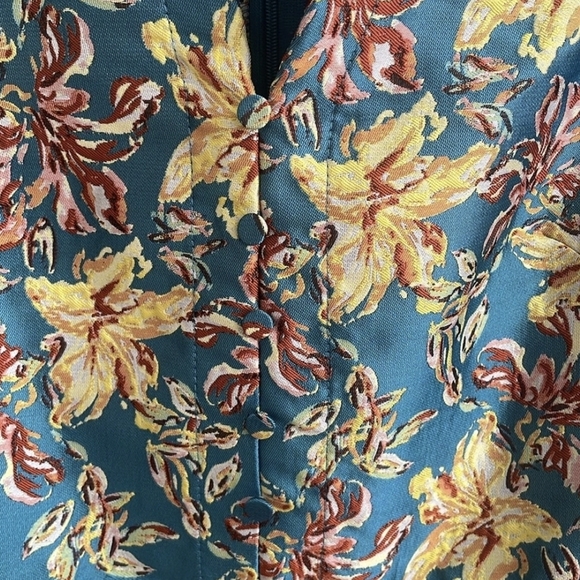 Fate Blue and Yellow Floral Mini Dress - Picture 2 of 8